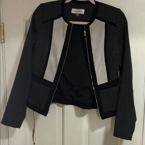 Calvin Klein Women's Black and White Blazer